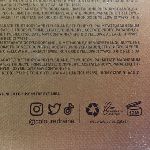 COLOURED RAINE eyeshadow palette bundle x2 WEALTHY & SECRET GARDEN grunge greens - Picture 7 of 7